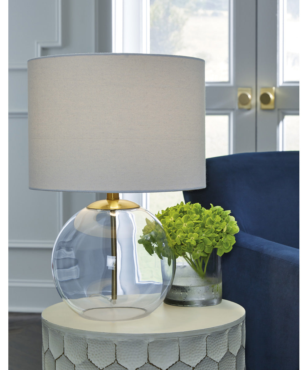 Samder Glass Table Lamp Clear/Brass
