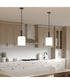 Reines 1-Light Pendant with Opal Glass Shade Matte Black