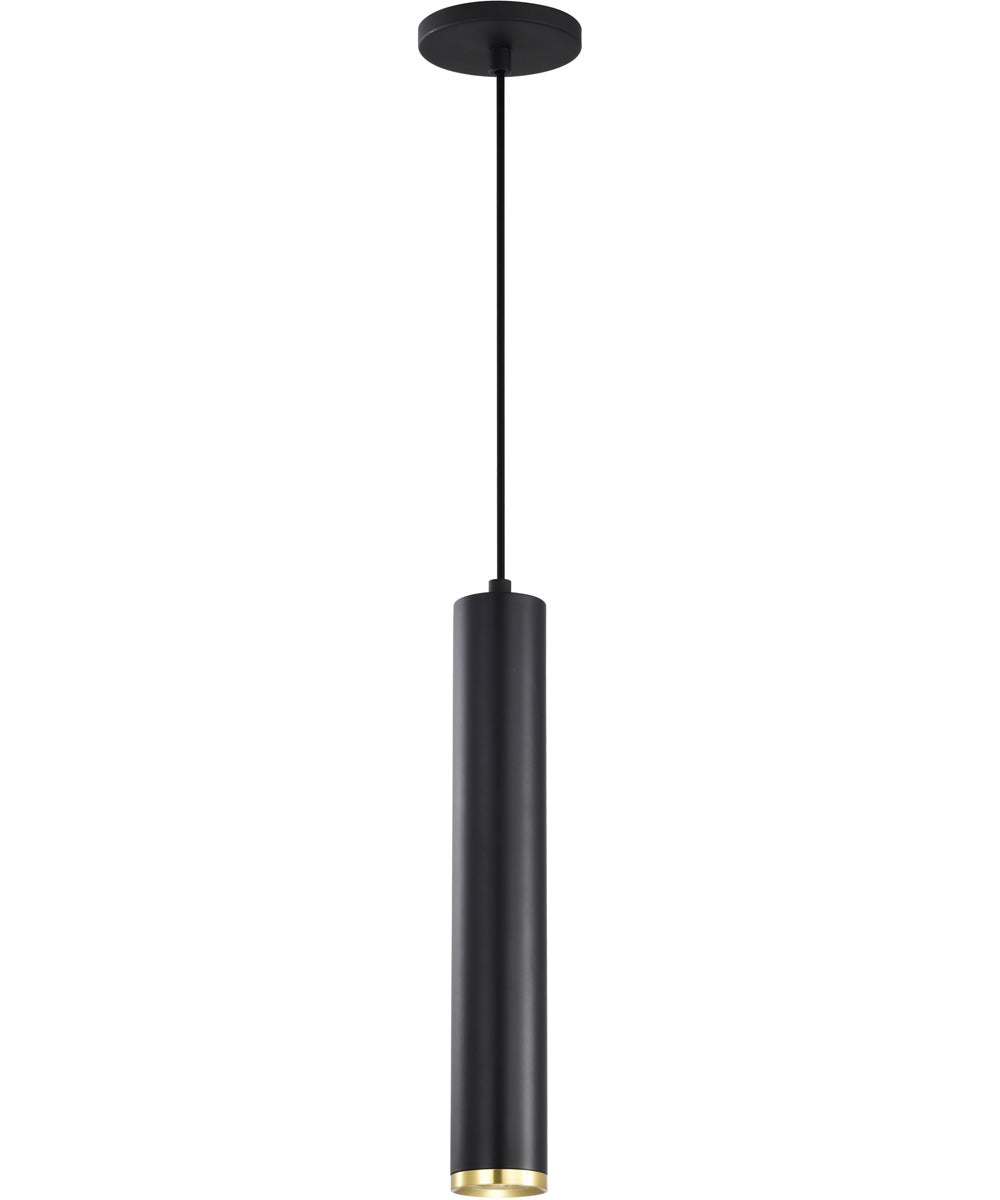 Century  Pendant Matte Black / Brushed Brass