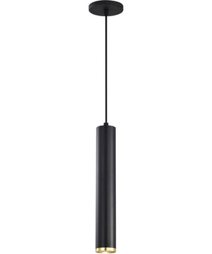 Century  Pendant Matte Black / Brushed Brass