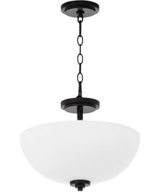 Adams 3-light Dual Mount Light Fixture Matte Black
