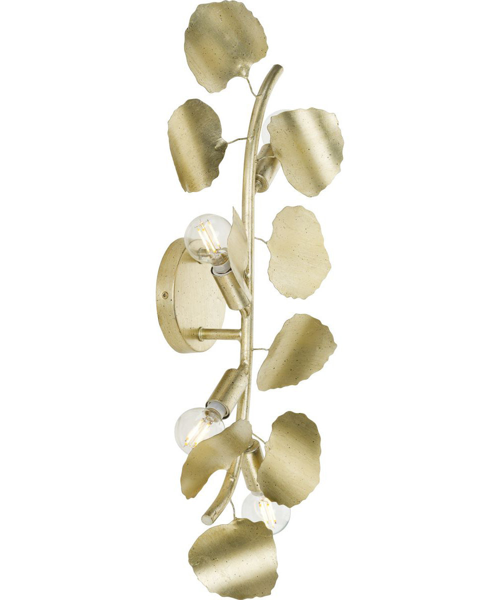 Laurel 4-Light Wall Bracket Gilded Silver