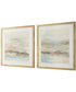 So Golden Abstract Landscape Prints Set of 2