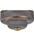 Adella 3-Light Small Semi-Flush Mount in Lacquered Brass