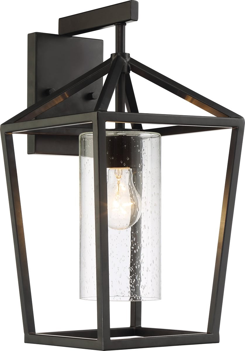 17"H Hopewell 1-Light Outdoor Matte Black