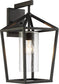 17"H Hopewell 1-Light Outdoor Matte Black