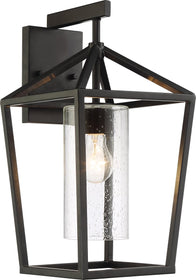 17"H Hopewell 1-Light Outdoor Matte Black