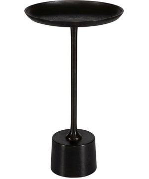 Round Accent Table in Raw Dark Brown Oxidized