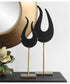 Black Flame Sculptures, Set of 2