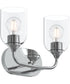 Ilia 2-Light Bath Vanity with Clear Glass Shade Polished Chrome