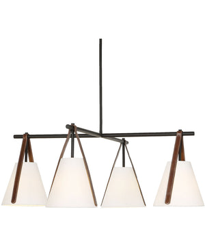 Reins Accent Straps 4 Light Chandelier