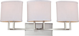 27"W Gemini 3-Light Vanity & Wall Brushed Nickel