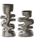 Free Flowing Nickel Vases Set of 2
