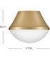 Haddie 1-Light Small Flush Mount in Lacquered Brass