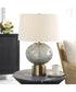 Lunia Gray Glass Table Lamp