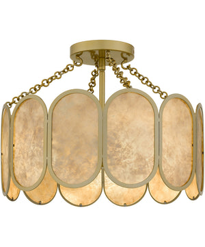 Amalia 3-light Semi Flush Mount Light Gold