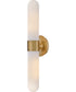 Nina 2-Light Large Two Light Sconce in Lacquered Brass