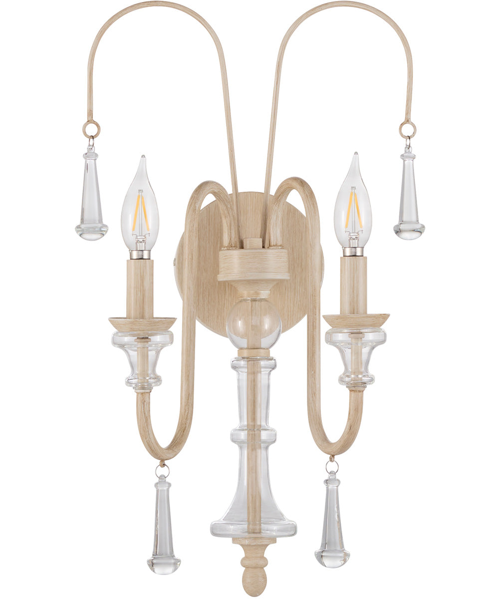 Clasica 2-light Sconce Washed Oak