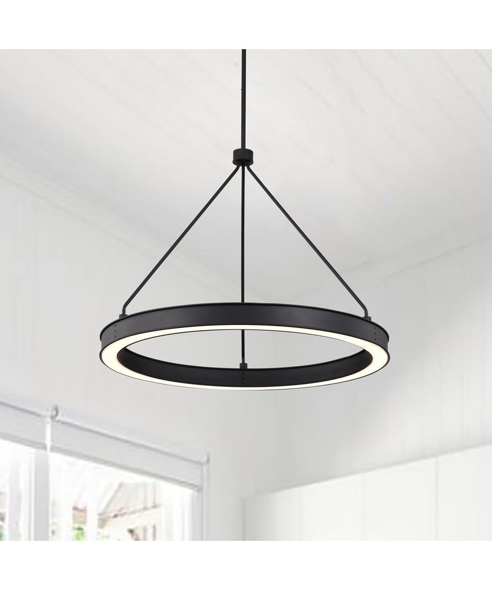 Longford  Pendant Textured Black