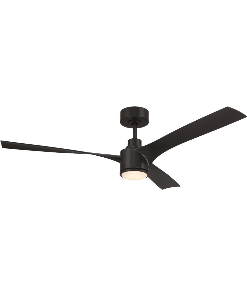 Phoebe 52" 3-Blade Indoor/Outdoor Damp Ceiling Fan Fan Flat Black