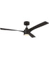 Phoebe 52" 3-Blade Indoor/Outdoor Damp Ceiling Fan Fan Flat Black