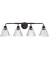 Pleated 4-Light Lighting Flat Black