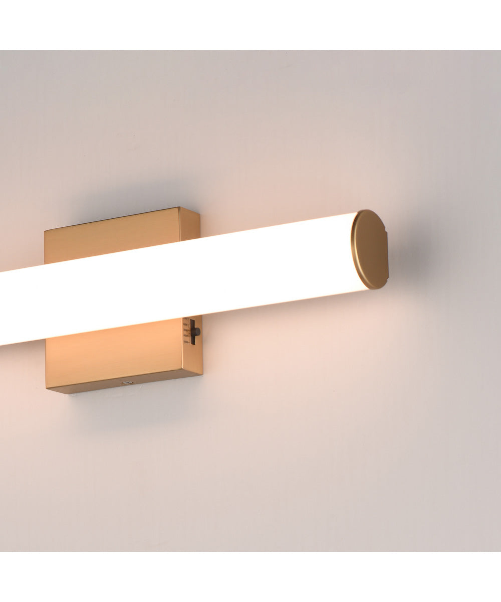 Rail 18 inch LED Bath Vanity 5CCT Natural Aged Brass
