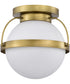 Lakeshore 1-Light Close-to-Ceiling Natural Brass