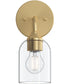 Ilia 1-Light Wall Sconce with Clear Glass Shade Brushed Gold