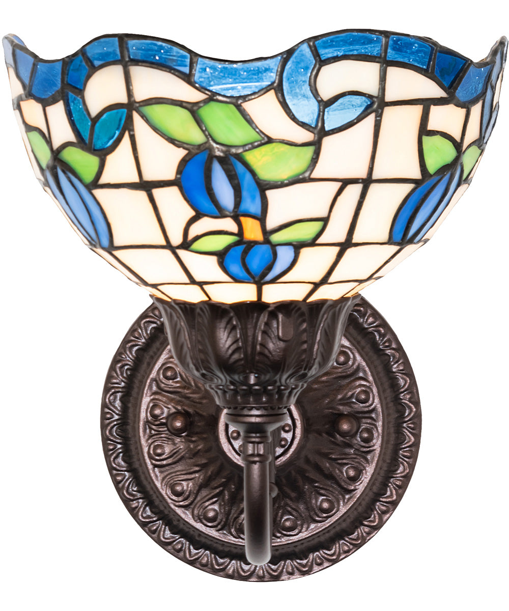 8" Wide Roseborder Wall Sconce