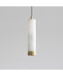 Aragon 9 inch LED Pendant White Alabaster / Gold