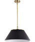Dover 3-Light Pendant Black / Vintage Brass