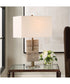 Turning Point Travertine Table Lamp