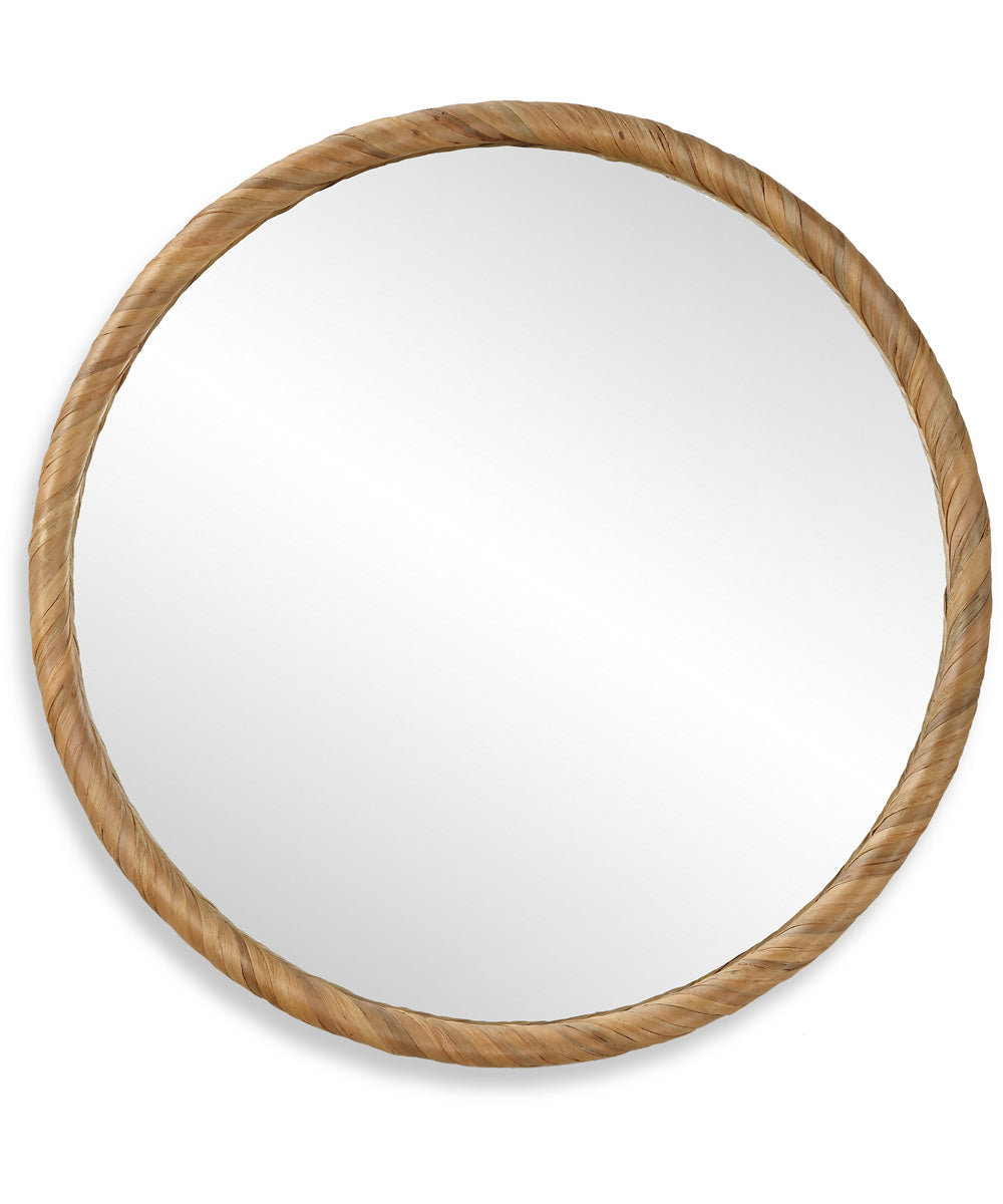 32x32" Wall Mirror with Tightly Wrapped Seagrass