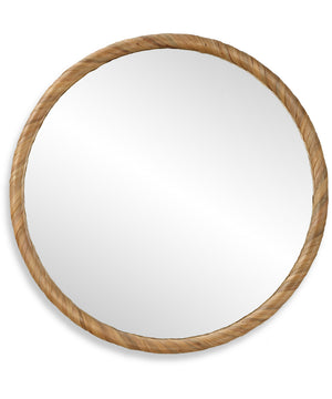 32x32" Wall Mirror with Tightly Wrapped Seagrass