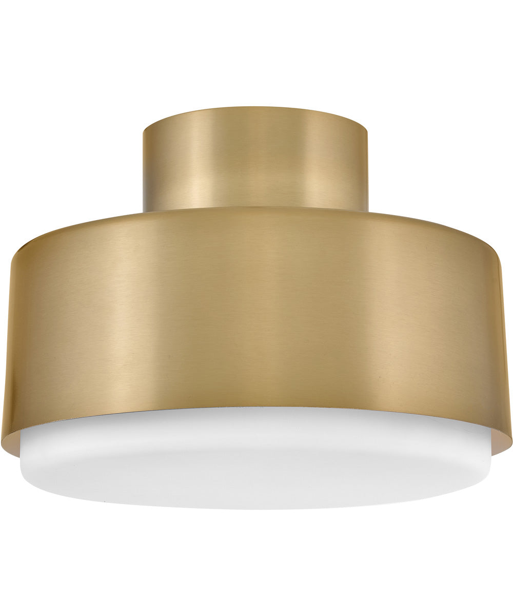 Cedric 2-Light Small Semi-Flush Mount in Lacquered Brass