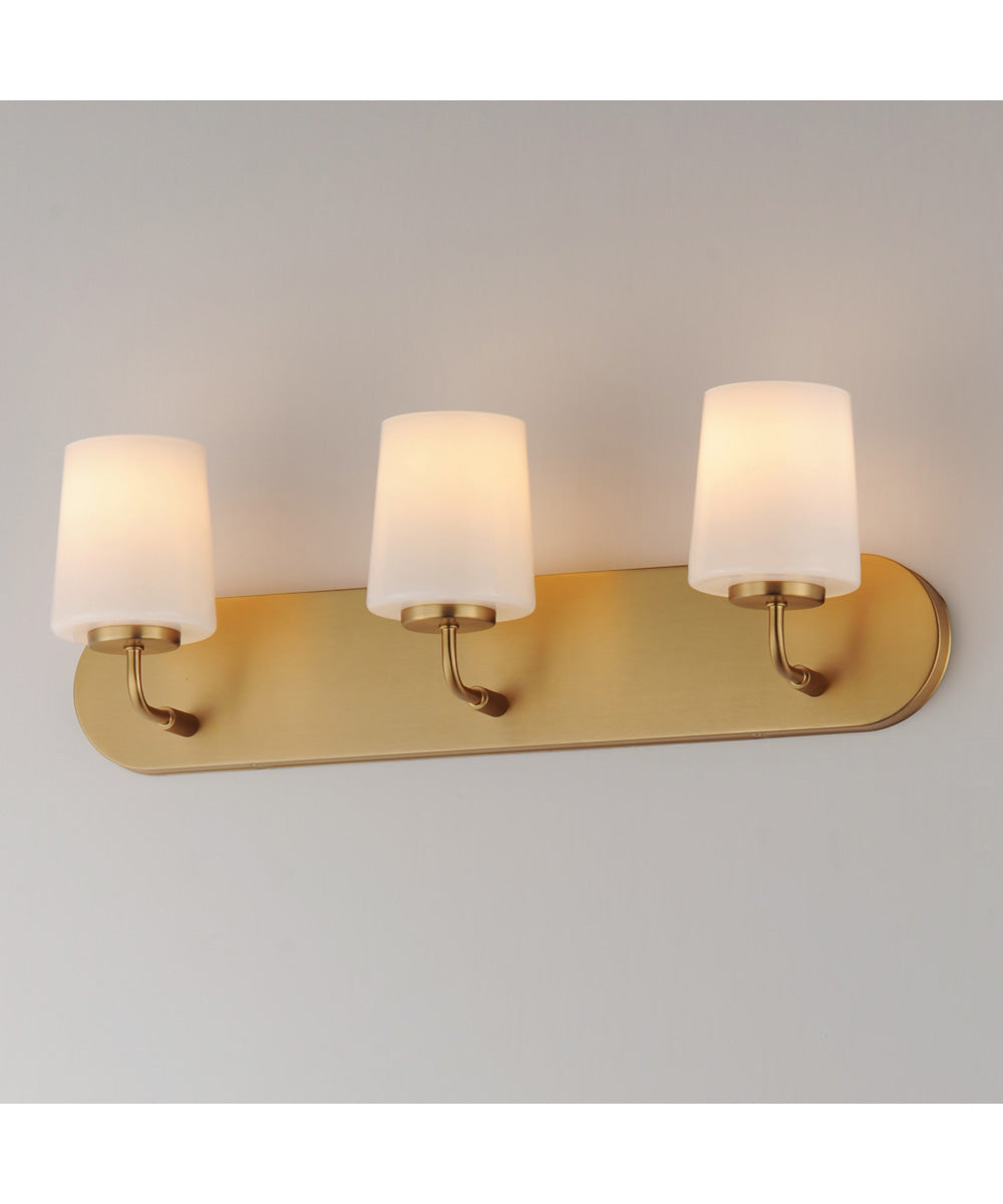 Durham 3-Light Strip Bath Vanity Natural Aged Brass