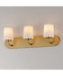 Durham 3-Light Strip Bath Vanity Natural Aged Brass