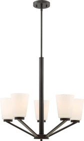 24"W Nome 5-Light Chandelier Mahogany Bronze