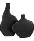 Duostacked Black Vases Set of 2