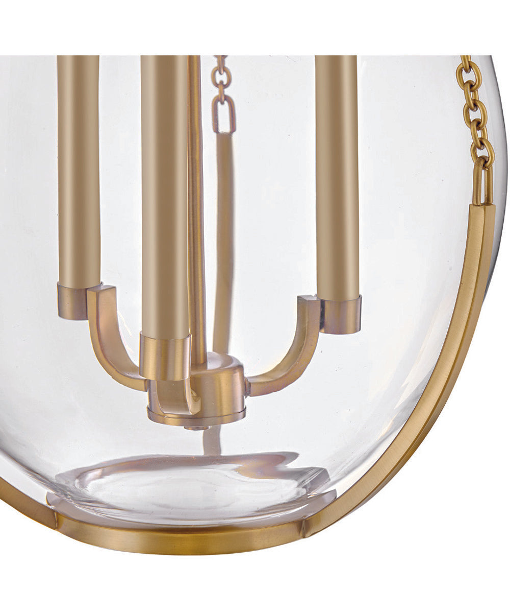 Farrin 3-Light Medium Pendant in Lacquered Brass