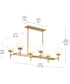 Rigsby 6-Light Linear Chandelier Brushed Gold