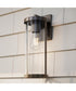 Kagen Large Outdoor Wall Light with Clear Glass Panels Antique Bronze