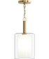 Mack 1-Light Pendant with Layered Glass Shade Brushed Gold