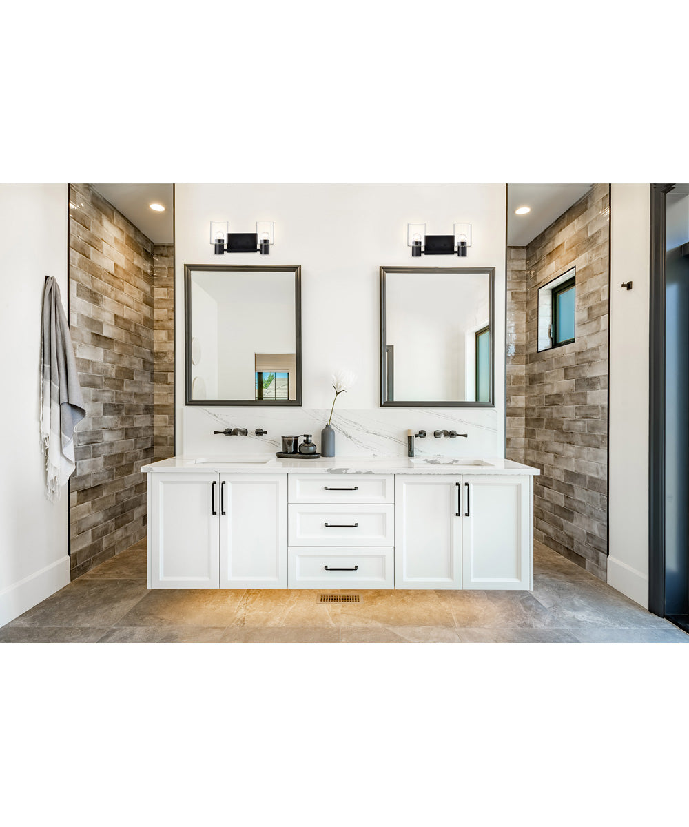 Clarksville 2-Light Vanity & Wall Matte Black