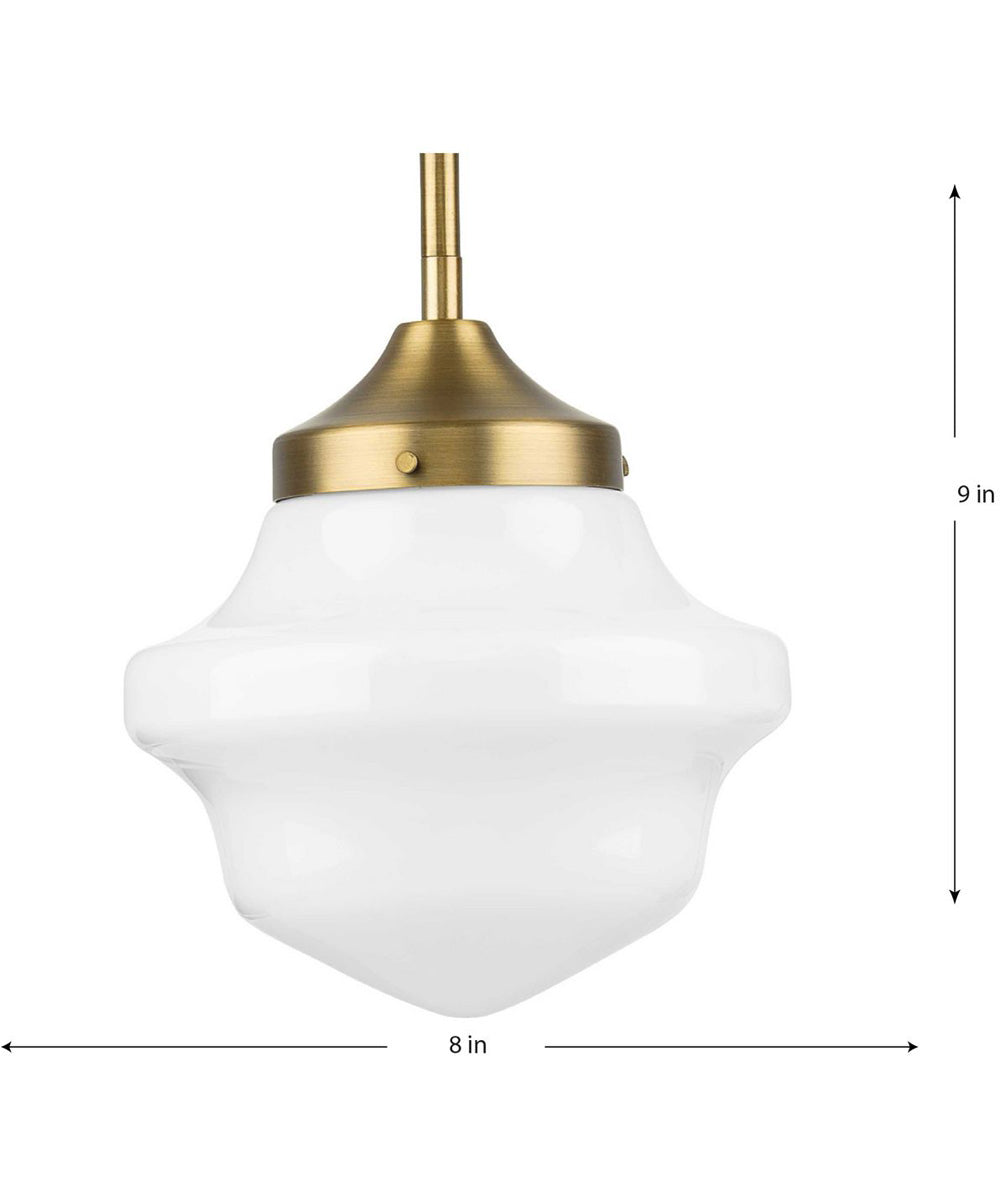 School House 1-Light Mini-Pendant Vintage Brass