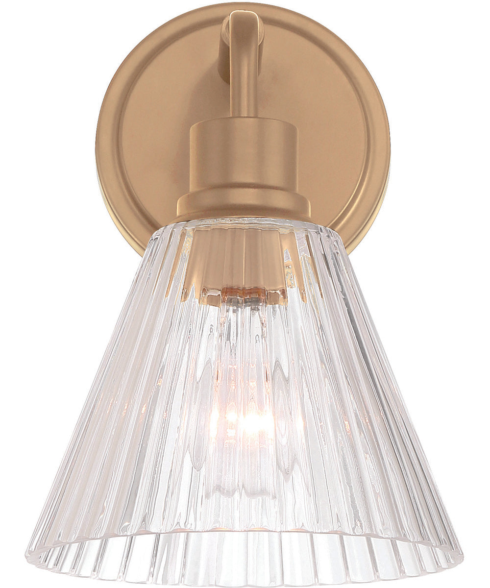 Pleated 1-Light Lighting Premium Bronze