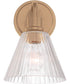 Pleated 1-Light Lighting Premium Bronze