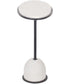 Morro White Marble Side Table