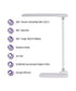 Brilli 15"H Bright-Clean Antimicrobial LED Desk Lamp Matte White Finish with Wireless Charging